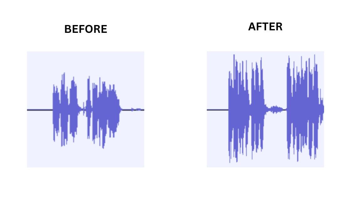 before versus after voice enhancment